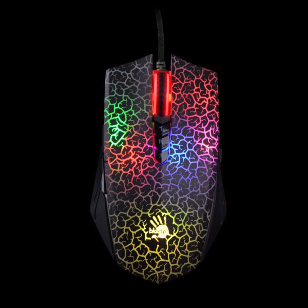 Bloody A70 Black Crack Drag Clicking Gaming Mouse | 6200 CPI