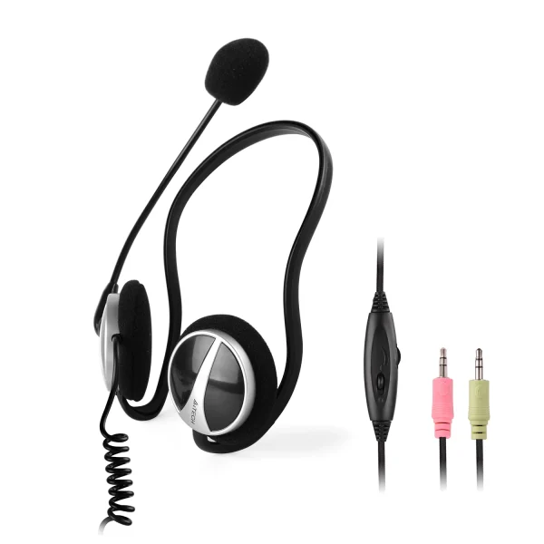 A4Tech HS-5P Internet Headset | 3.5mm Jack | Stick Mic | Lightweight & Comfortable