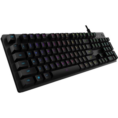 Logitech G512 Carbon RGB Mechanical Gaming Keyboard | GX Blue Switches, USB Passthrough, Per-Key RGB Lighting