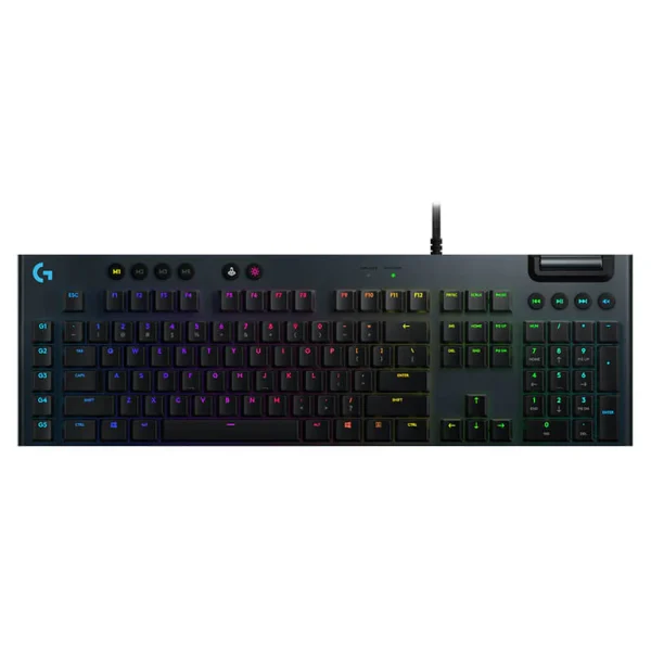 Logitech G813 RGB Mechanical Gaming Keyboard | GL Linear Switches, LIGHTSYNC RGB, Dedicated Macros & Media Controls