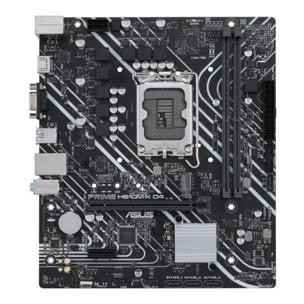 ASUS PRIME H610M‑K D4 – Intel® H610 LGA 1700 Micro‑ATX Motherboard (DDR4, PCIe 4.0, M.2, USB 3.2)